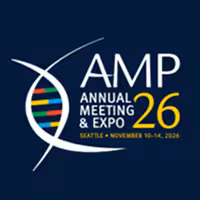 AMP Annual Meeting & Expo 26 logo on a dark blue background, featuring a multicolored circular symbol and the event name.