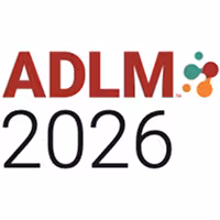 ADLM 2026 logo featuring the event name and a colorful dot cluster emblem