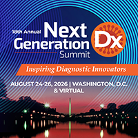 Banner for the 18th Annual Next Generation Summit DX announcing Inspiring Diagnostic Innovators, Aug 24–26, 2026, Washington, DC and virtual.