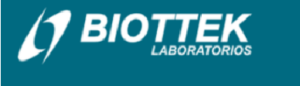 Biotek Laboratorios logo on teal background