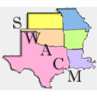 Colorful map of Texas divided into five regions labeled S, W, A, C, and M.